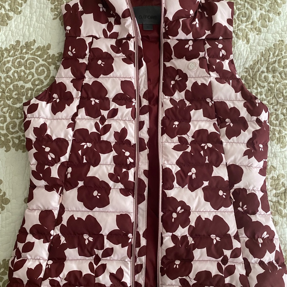 G/FORE Floral Puffer Vest